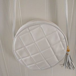 Giani Bernini round quilted leather crossbody bag